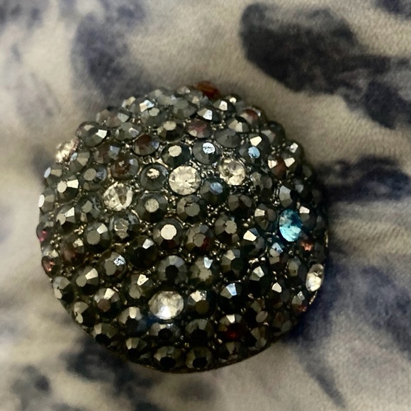 Large Metal Disco Planet Meteor Aurora Borealis Statement Ring circa 1970 - Picture 3 of 7